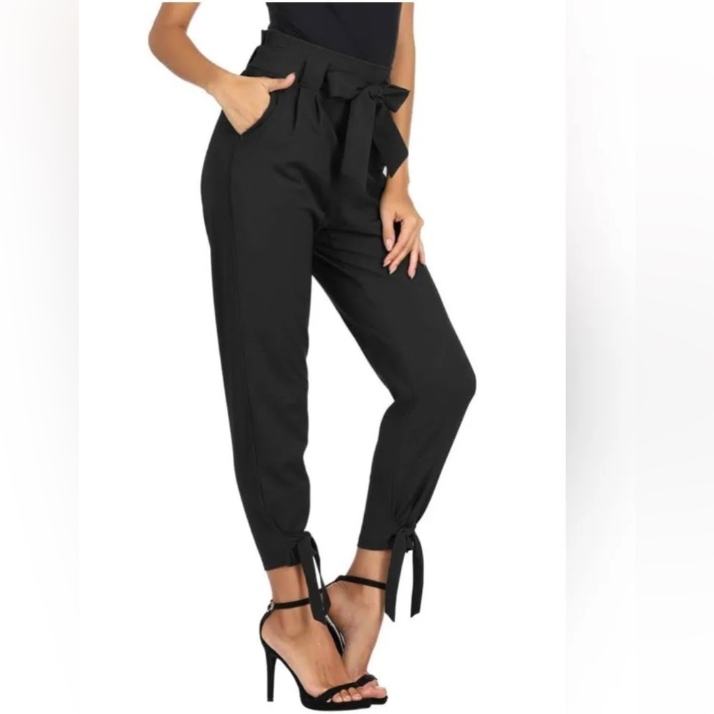 Grace Karin Elegant Black Cropped Pants